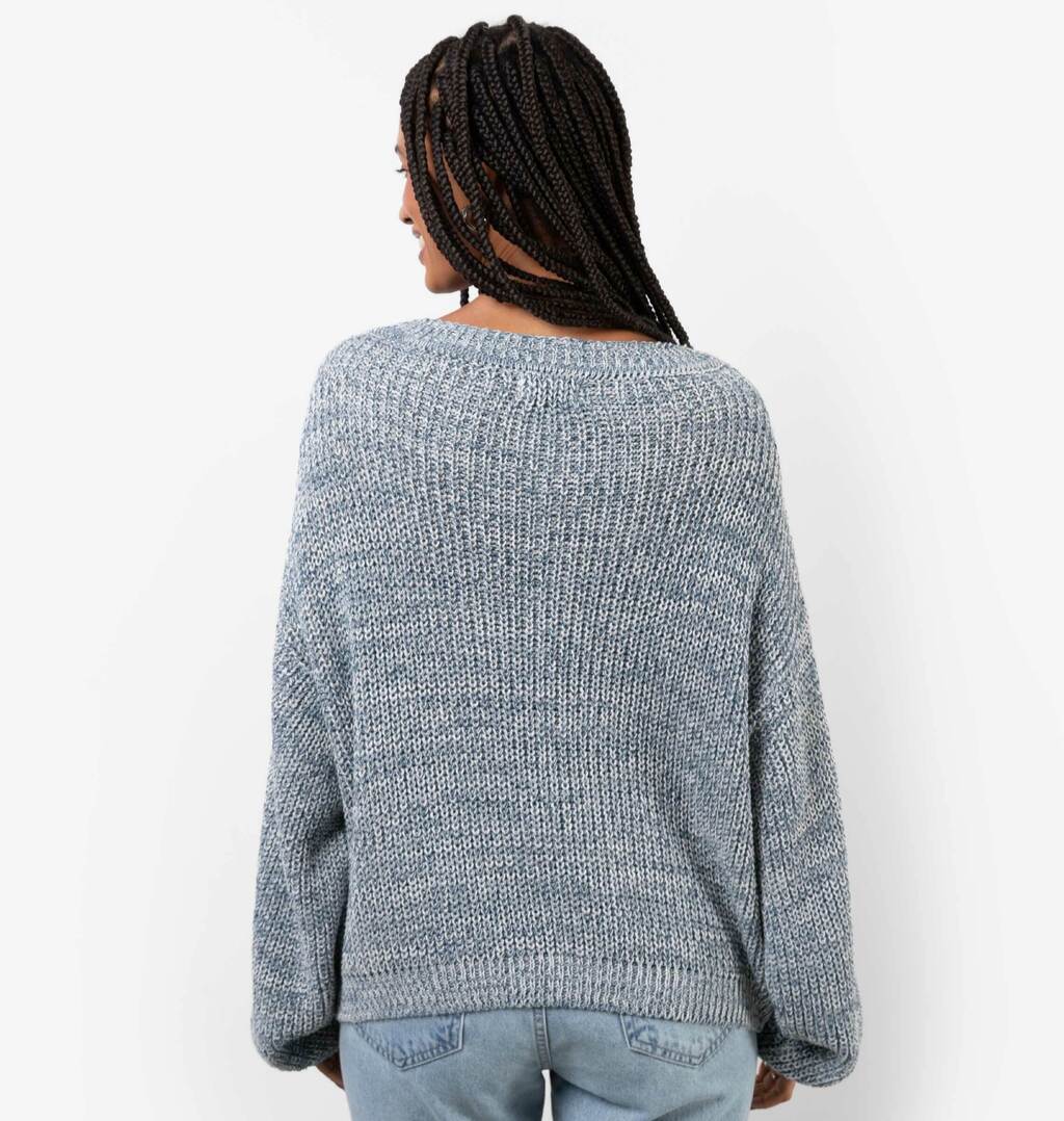 Blusa Manga Longa Oversized Em Tricot