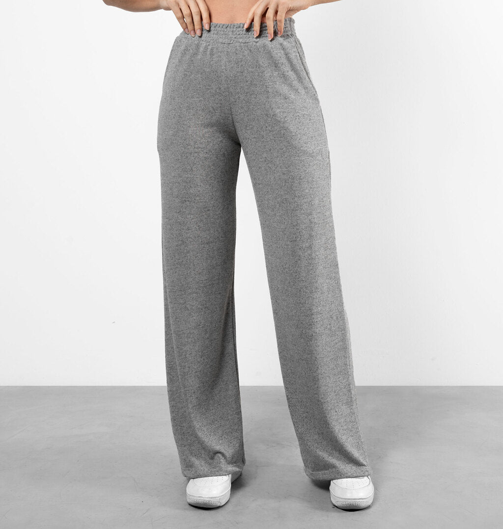 Calça Wide Leg Cós Com Elástico