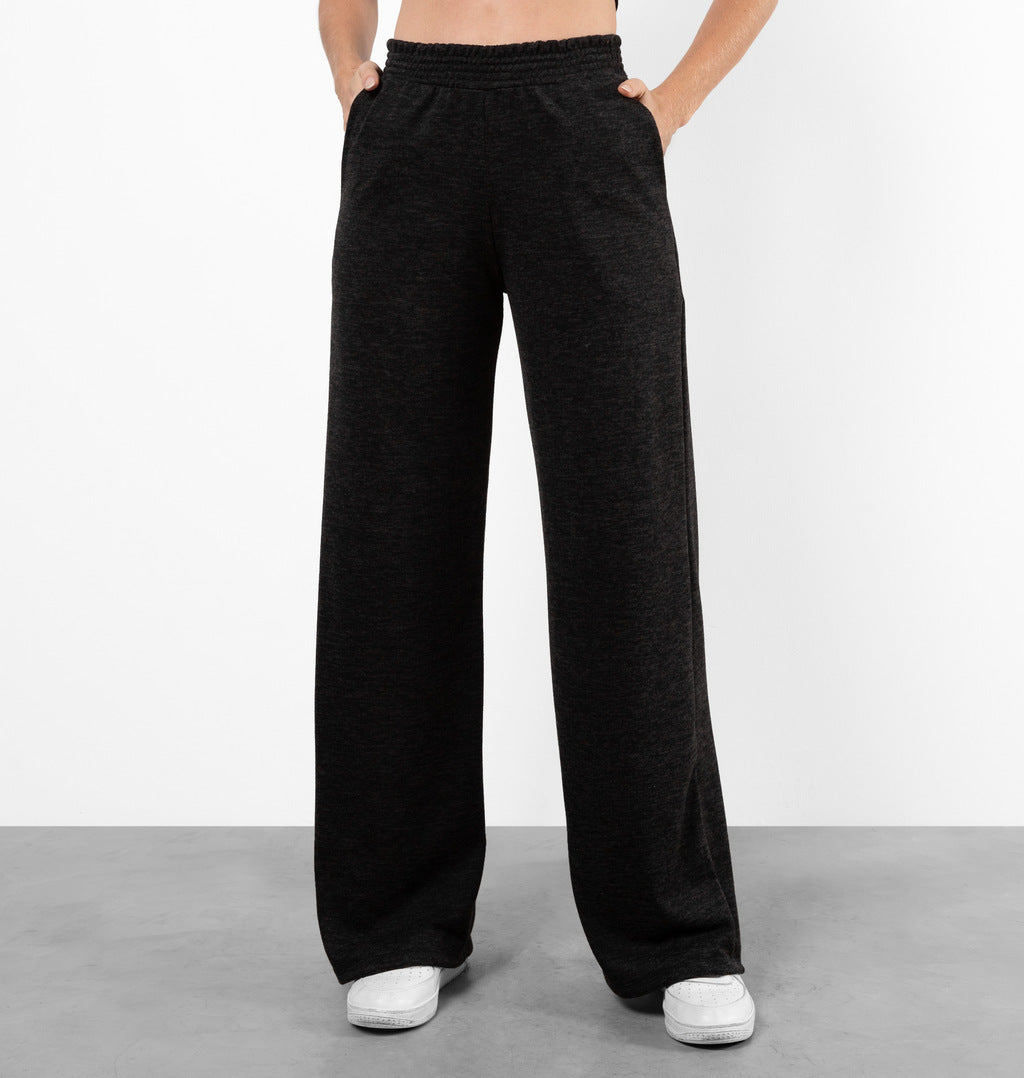 Calça Wide Leg Cós Com Elástico