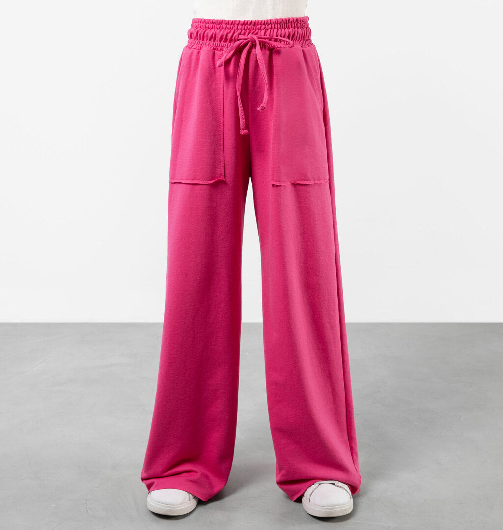 Calça Pantalona Infantil Moletinho Bolso A Fio