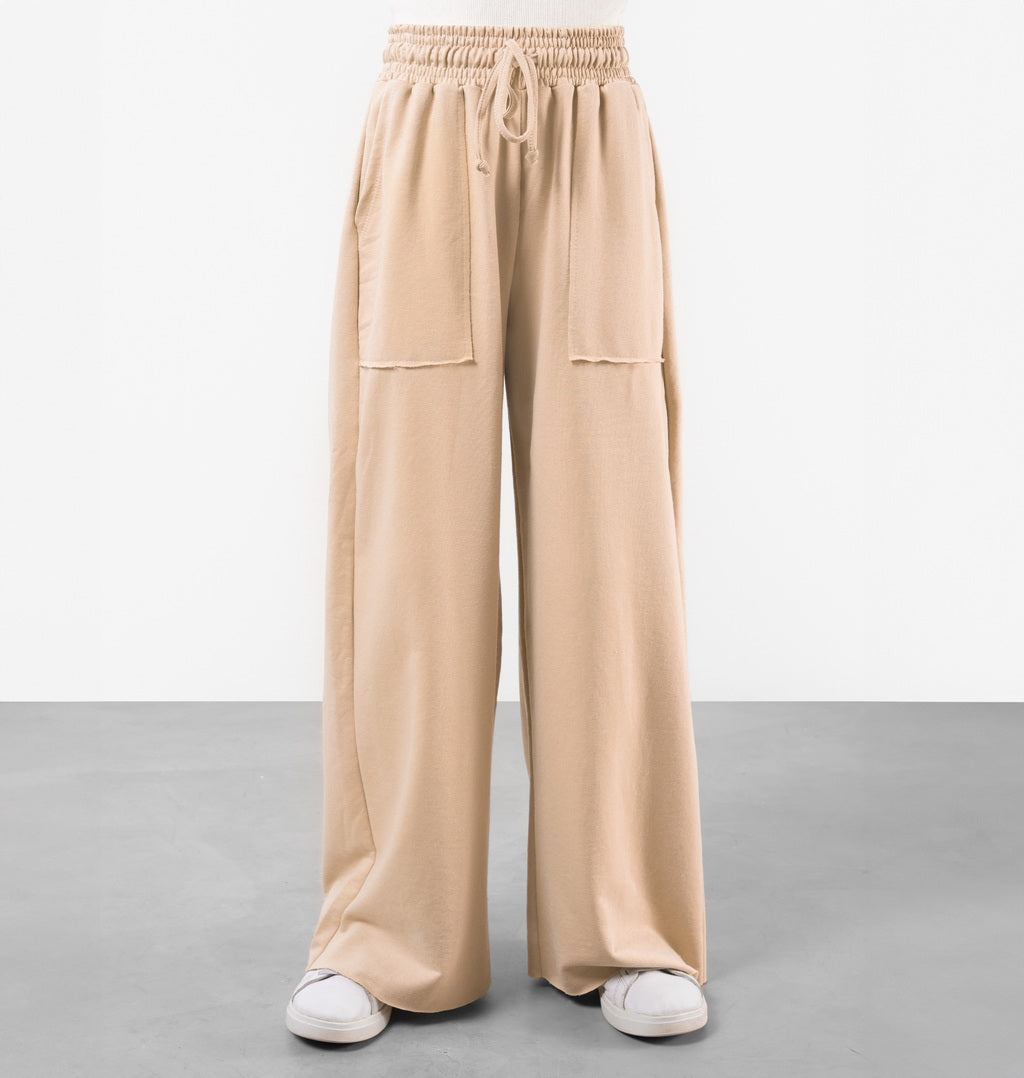 Calça Pantalona Infantil Moletinho Bolso A Fio