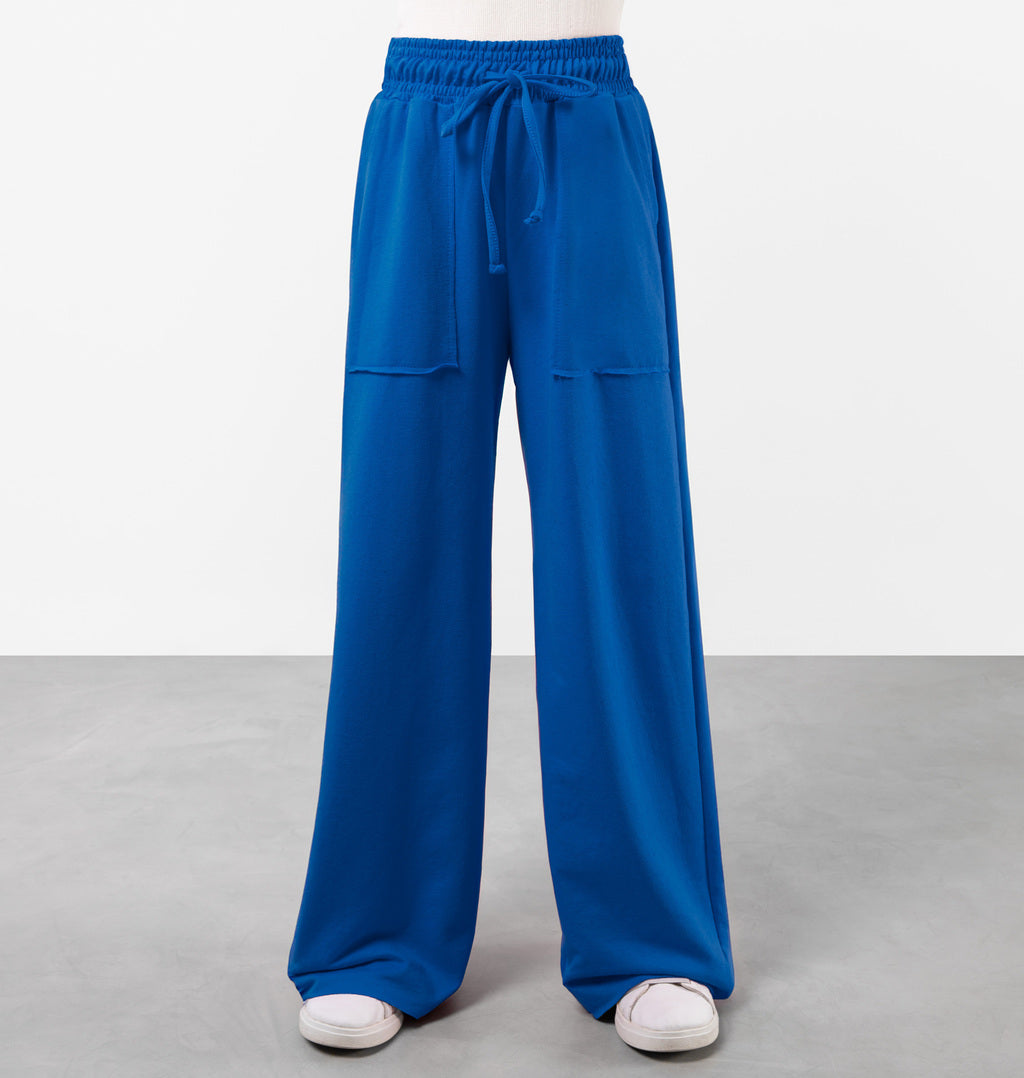 Calça Pantalona Infantil Moletinho Bolso A Fio