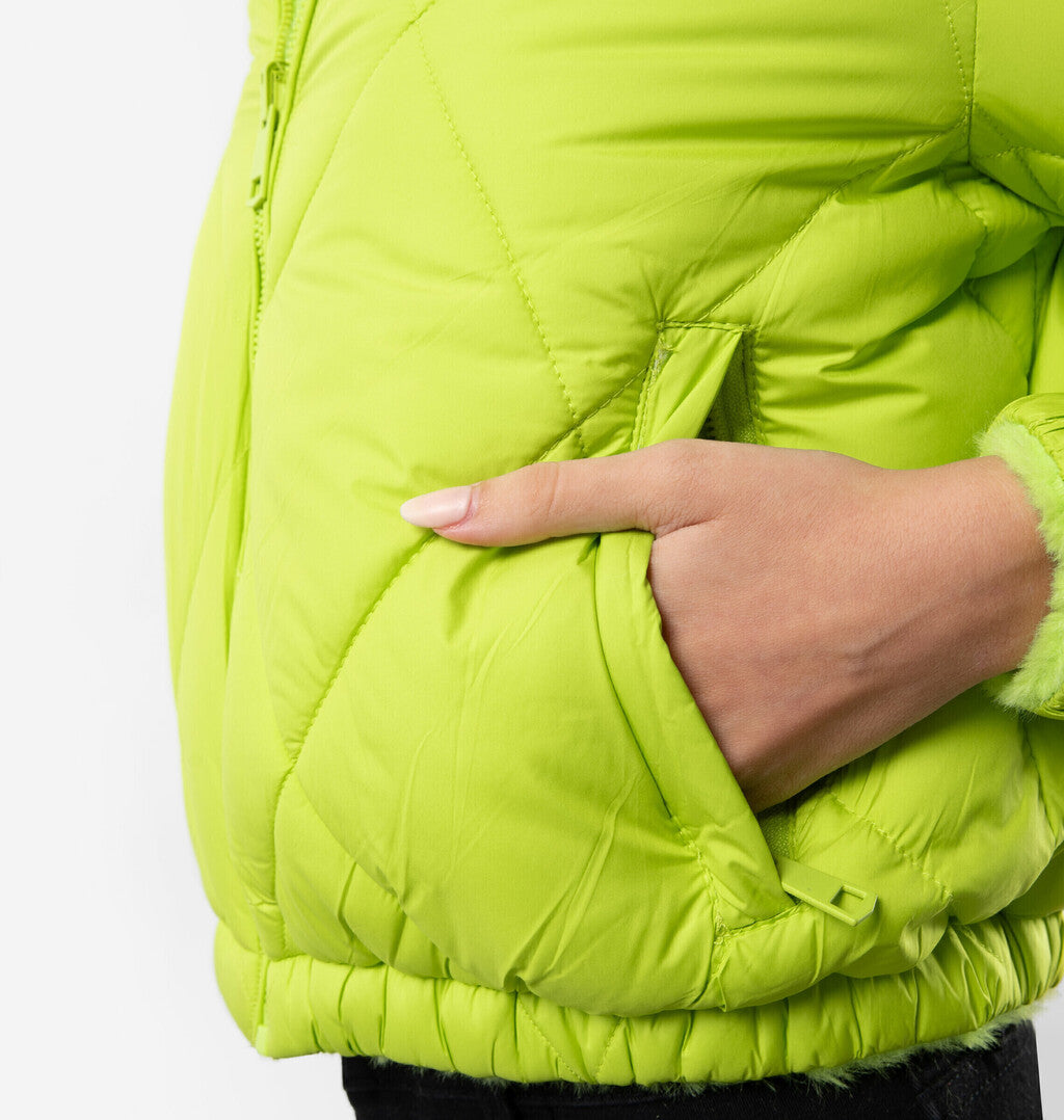 Jaqueta Puffer Dupla Face Com Bolsos