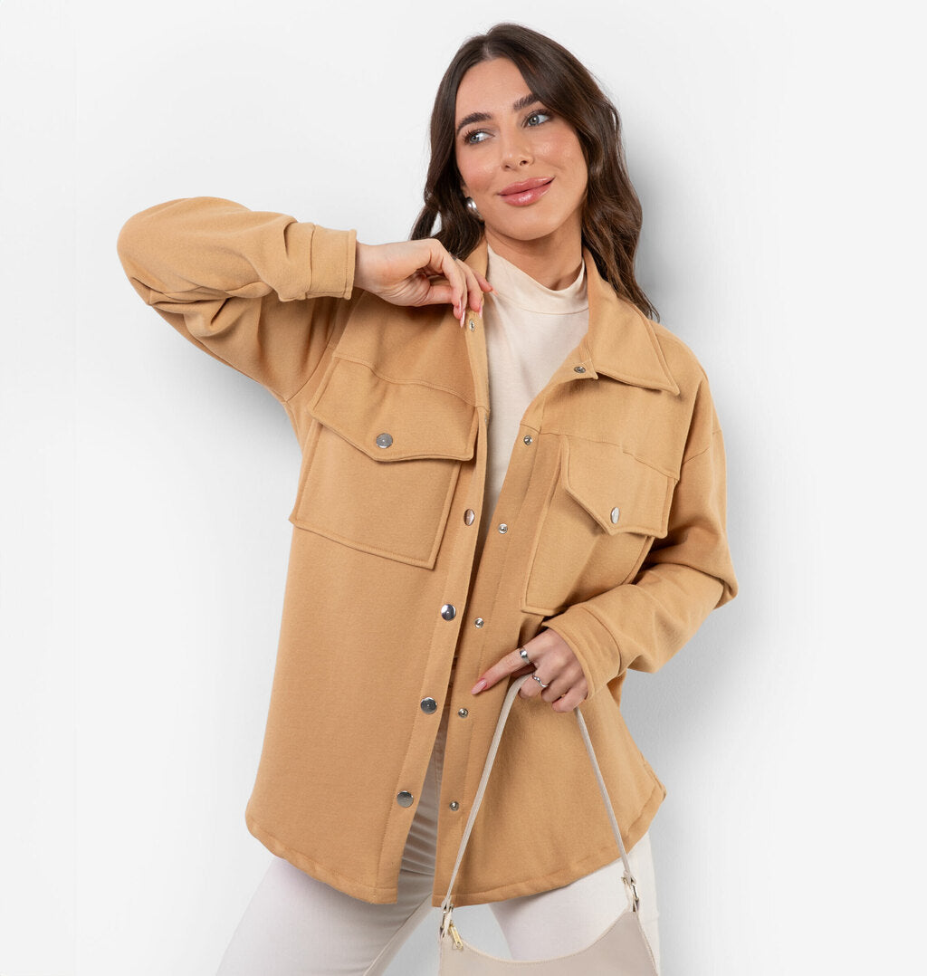 Jaqueta Com Bolso Cargo Frontal