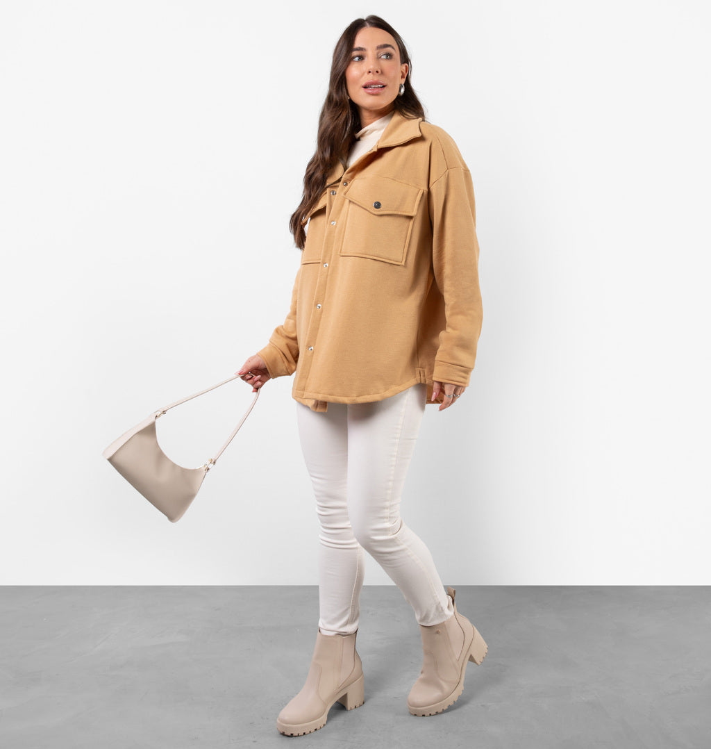 Jaqueta Com Bolso Cargo Frontal
