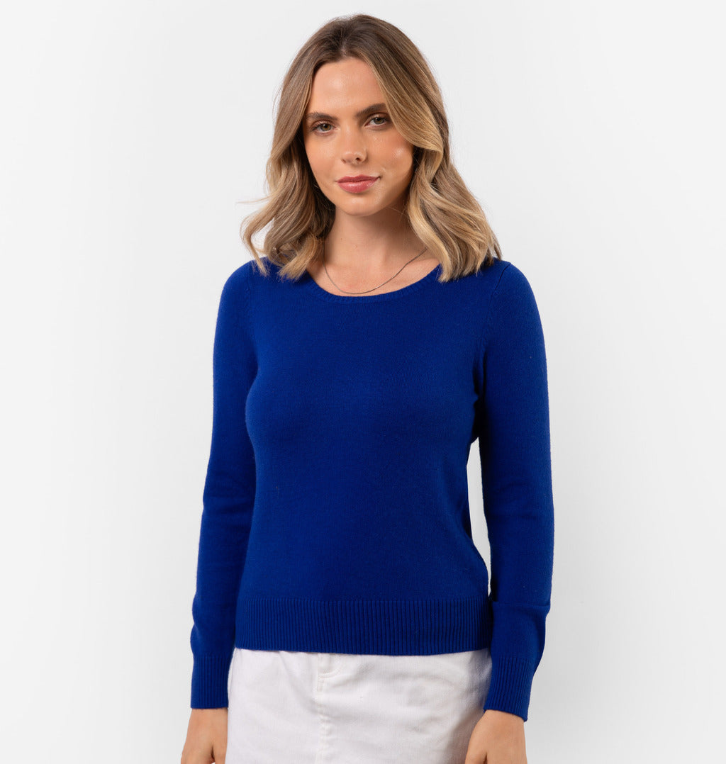Blusa Em Tricot Com Mangas Longas