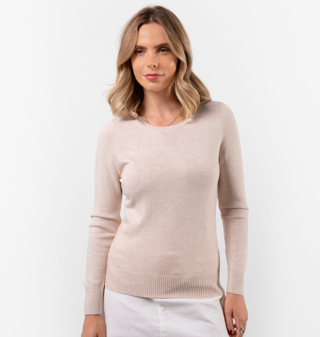 Blusa Em Tricot Com Mangas Longas