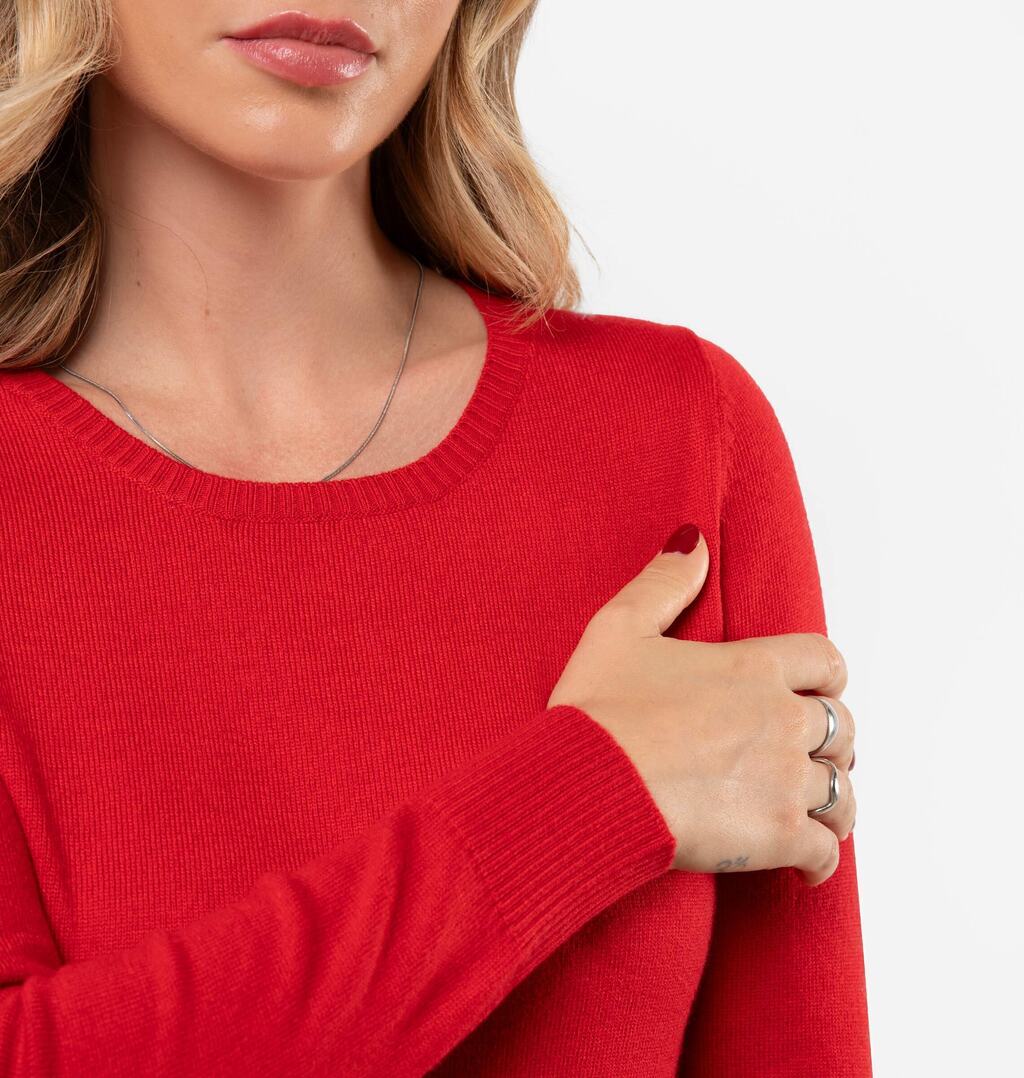 Blusa Em Tricot Com Mangas Longas