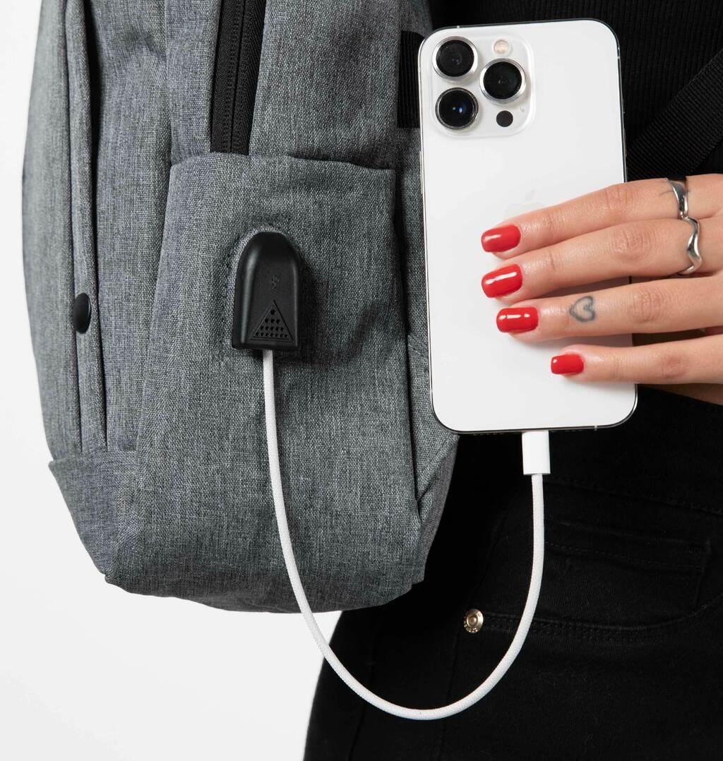 Mochila Com Bolsos E Zíper