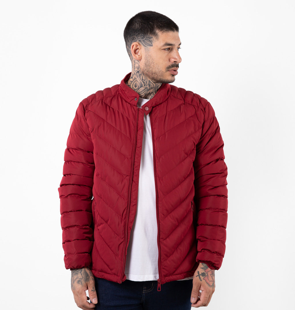 Jaqueta Puffer Com Elástico Nos Punhos