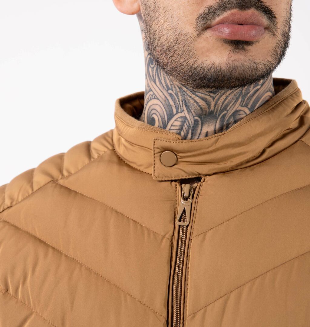 Jaqueta Puffer Com Elástico Nos Punhos
