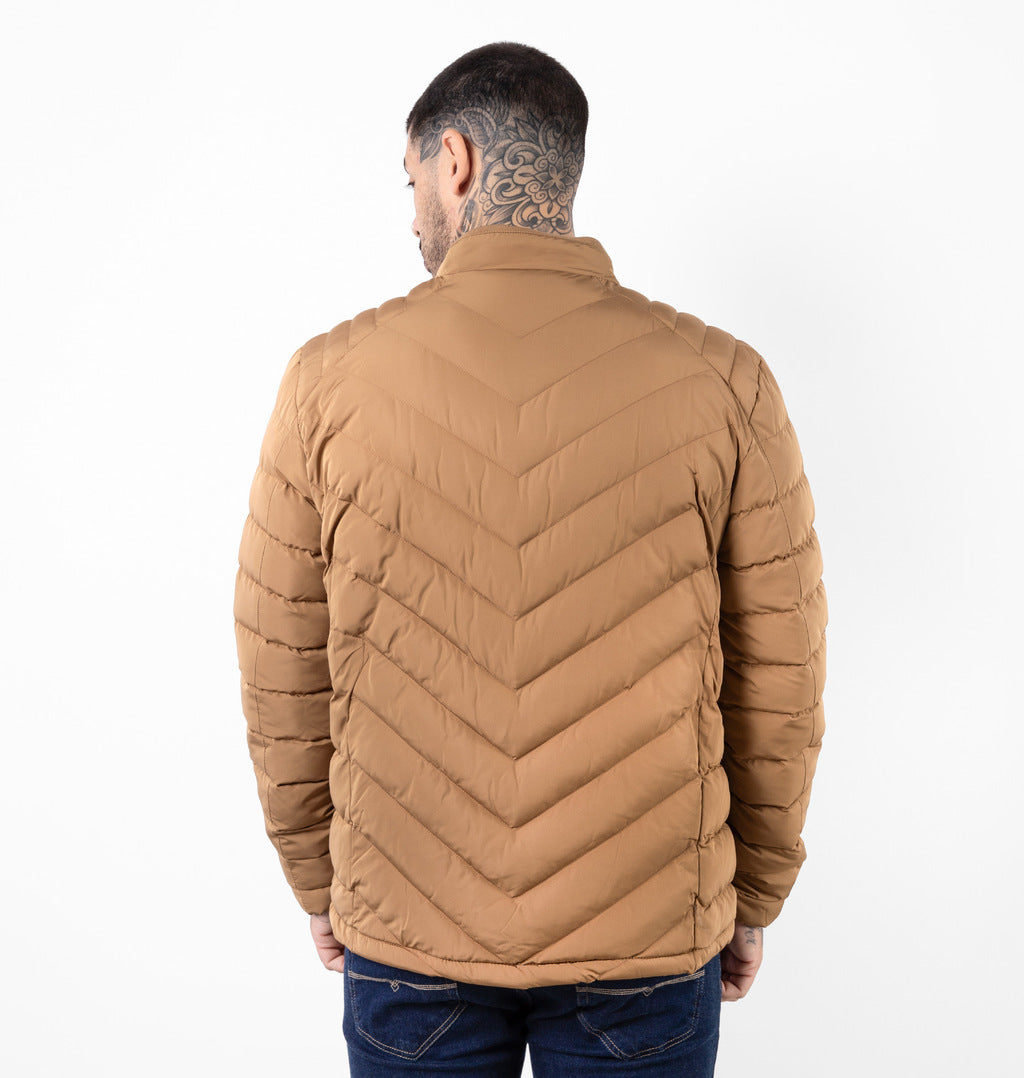 Jaqueta Puffer Com Elástico Nos Punhos
