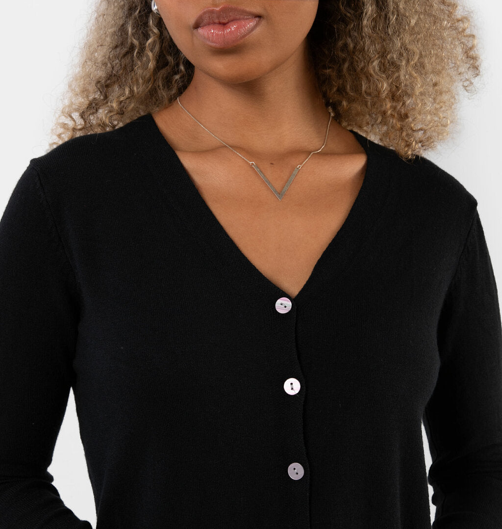 Cardigan Em Tricot Com Botões