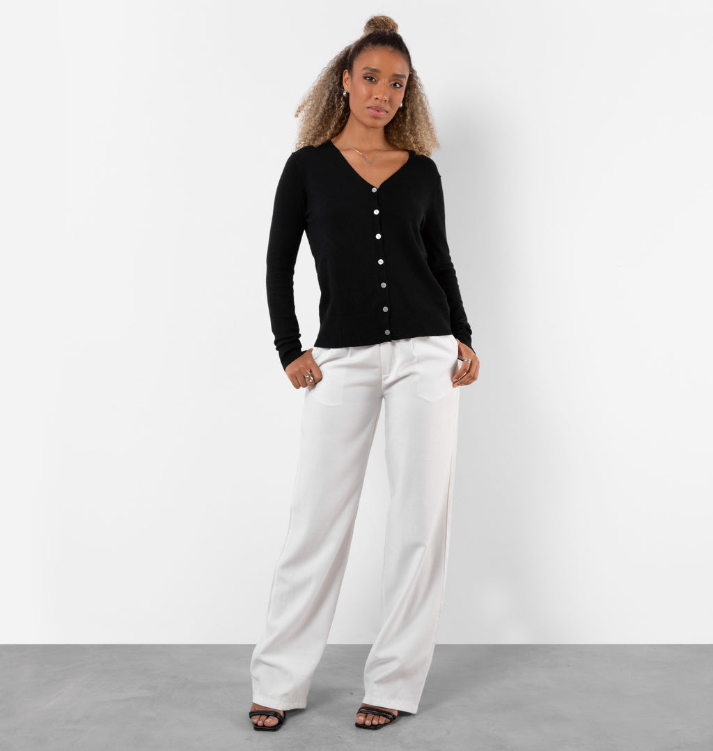 Cardigan Em Tricot Com Botões