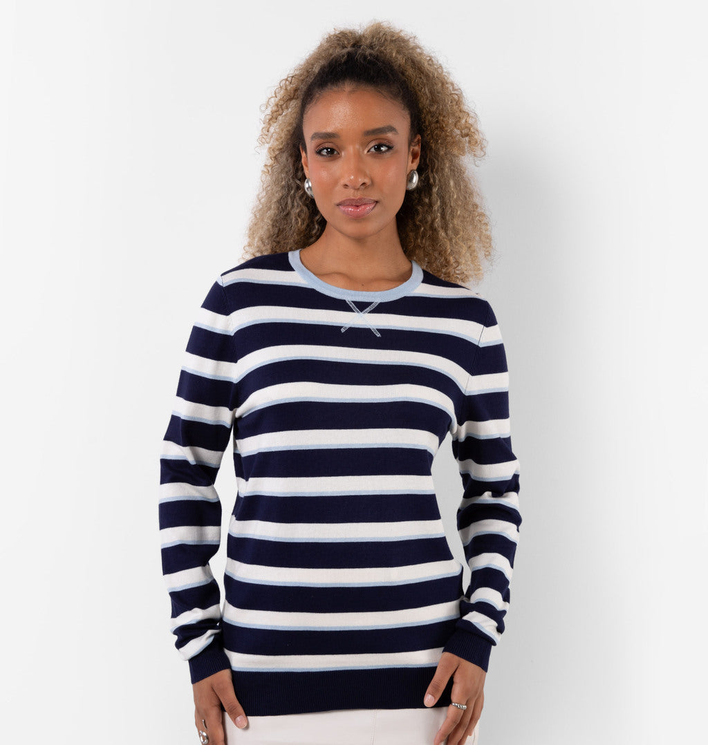 Blusa Listrada Em Tricot