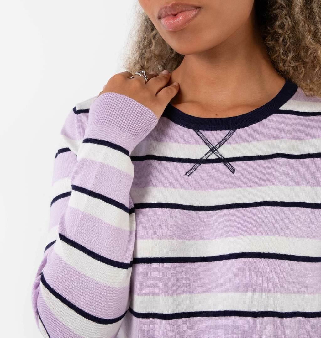 Blusa Listrada Em Tricot