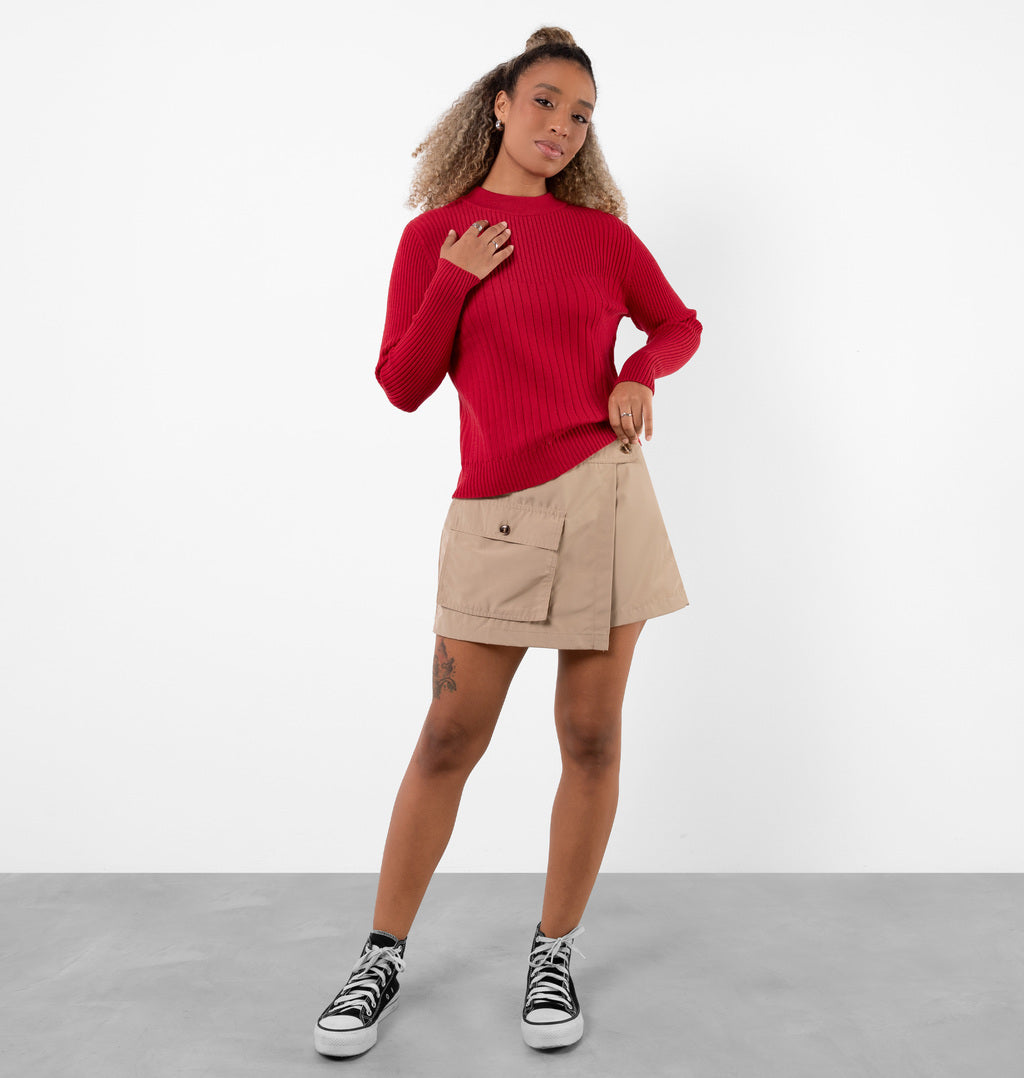Tricot Com Gola Redonda