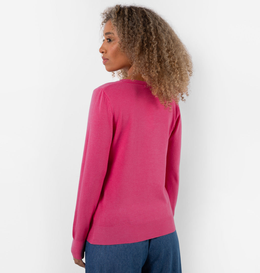 Blusa Com Decote V Em Tricot