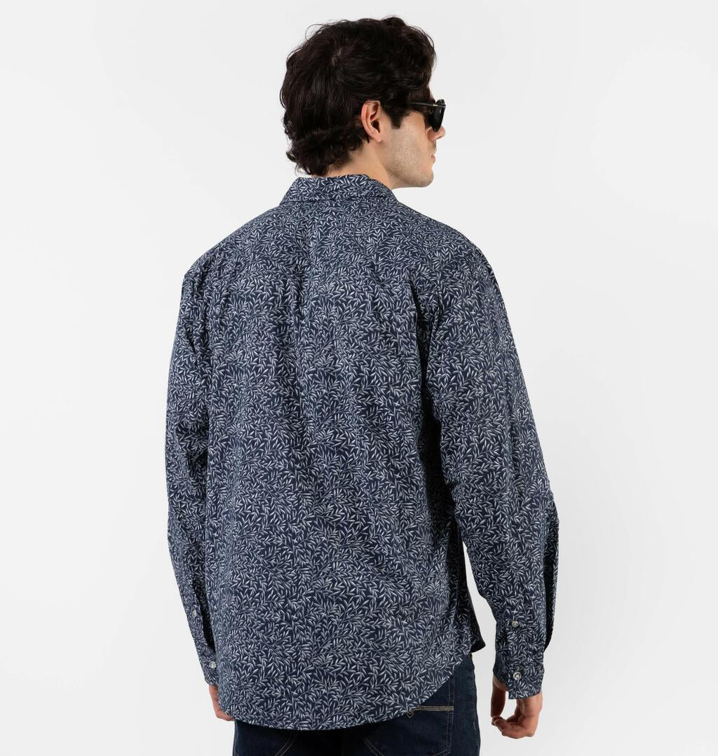 Camisa Com Botões E Estampa Folhagem