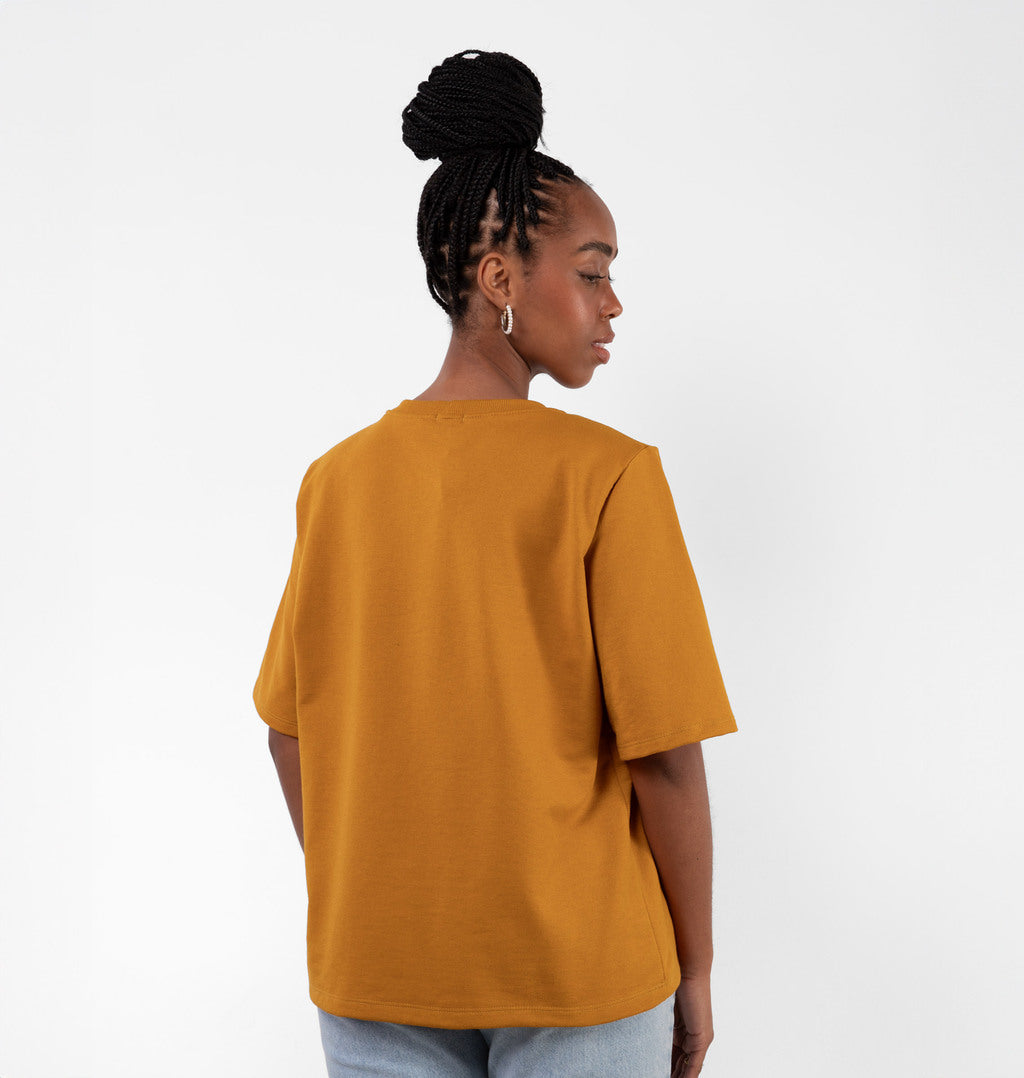 T-shirt Com Ombreira Em Moletinho