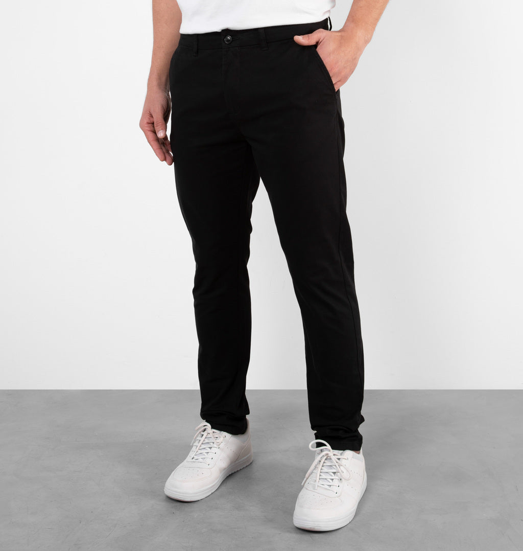 Calça Chino Em Sarja