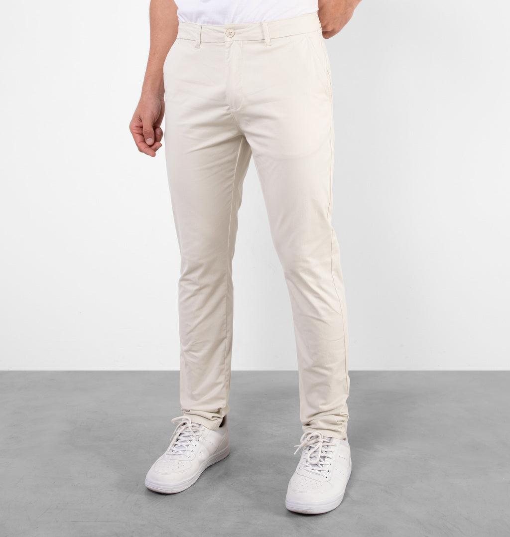 Calça Chino Em Sarja