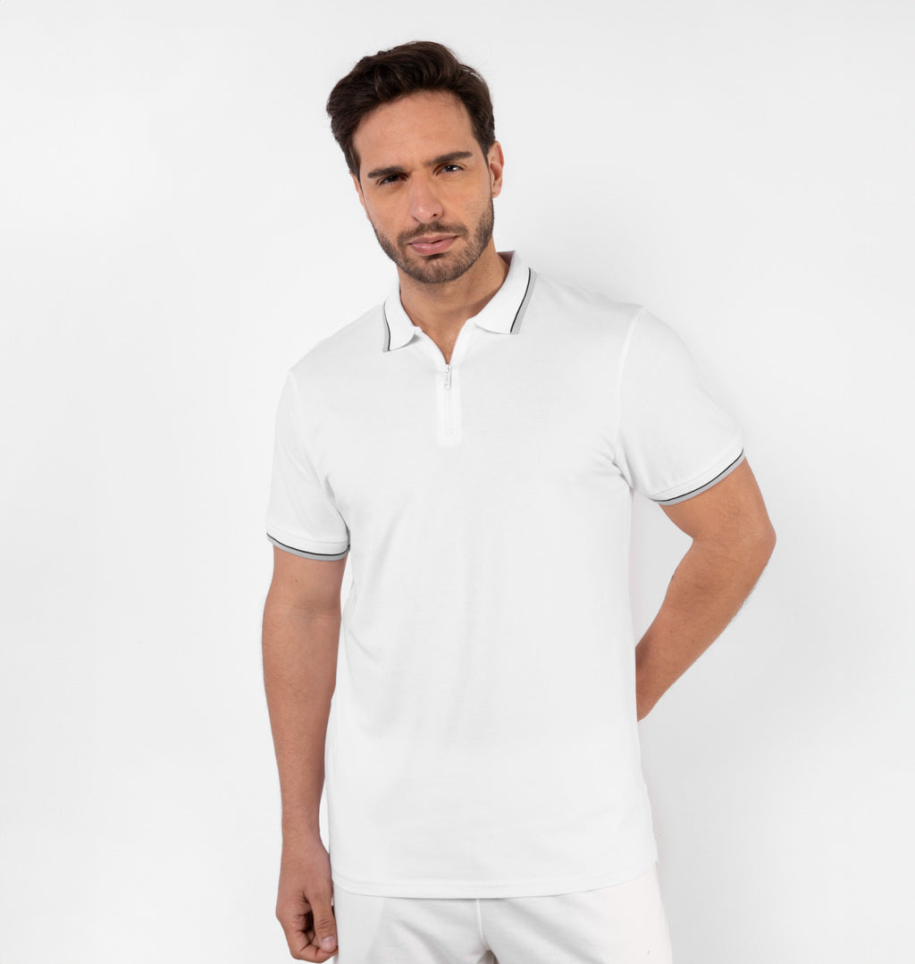 Camisa Polo Com Zíper