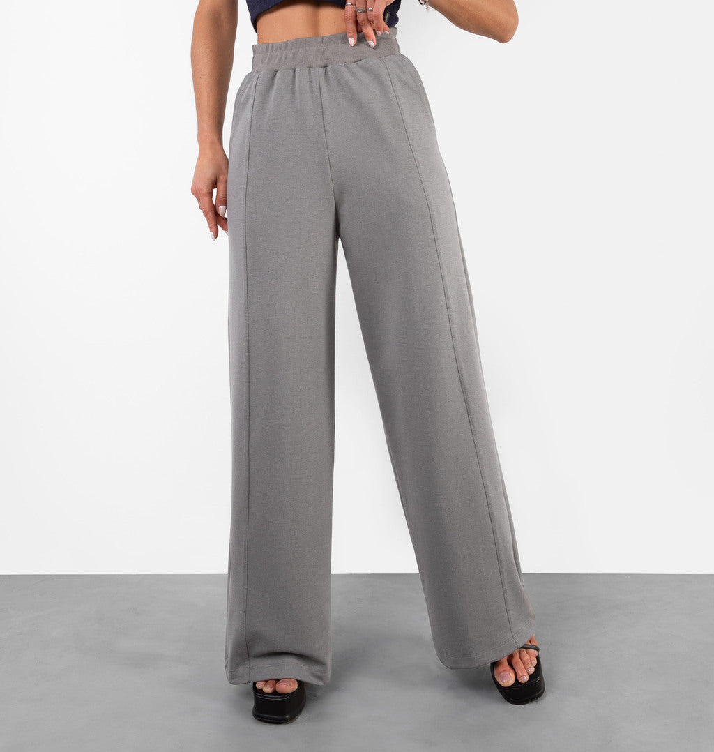 Calça Wide Leg Com Recortes