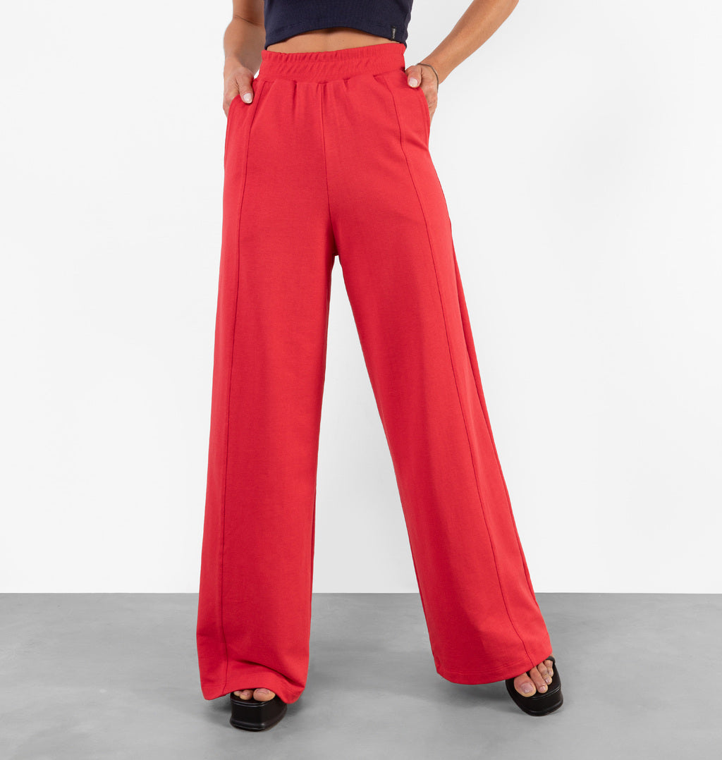 Calça Wide Leg Com Recortes