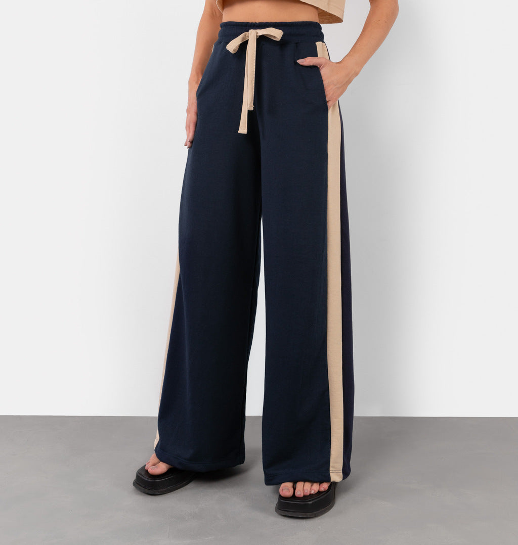 Calça Wide Leg Bicolor
