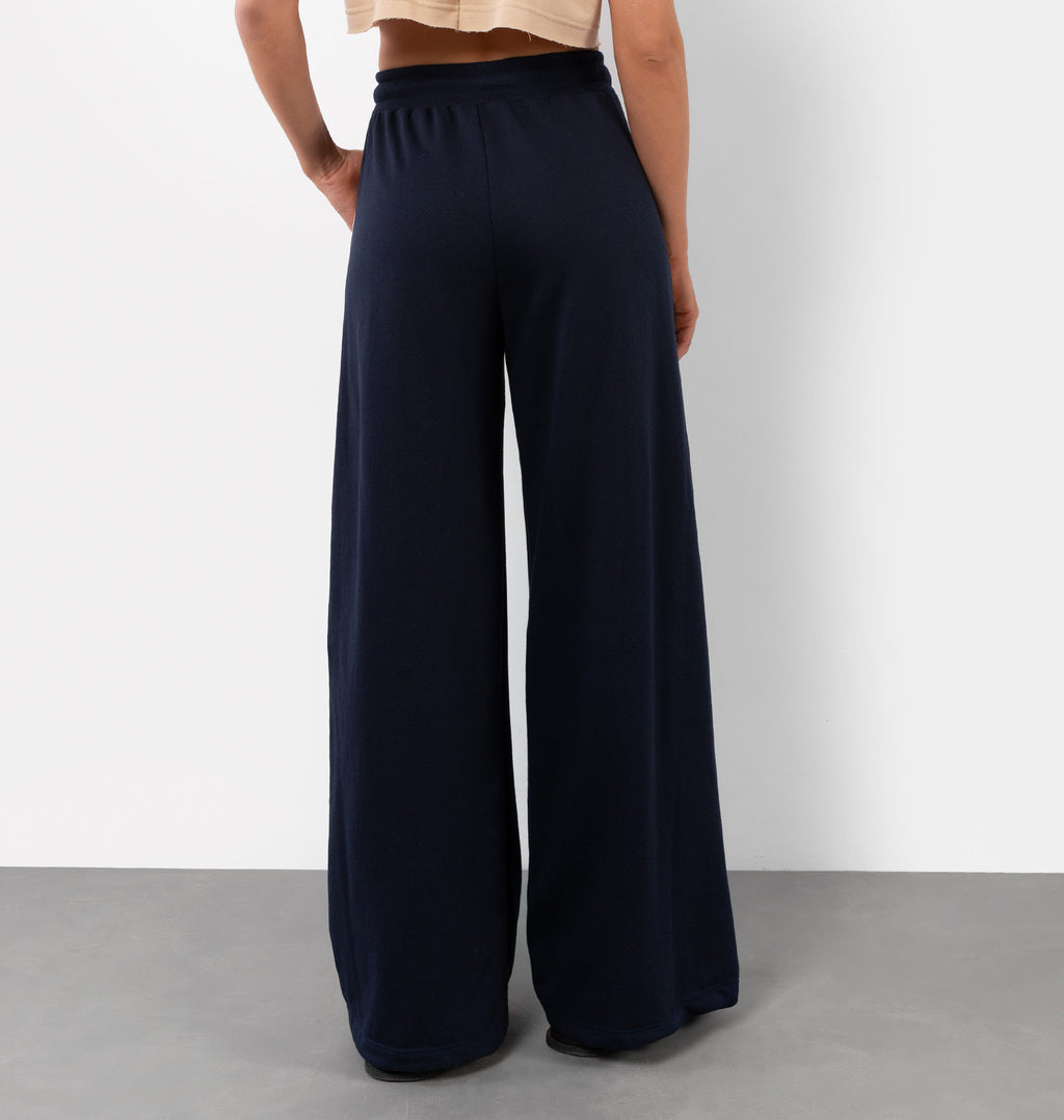 Calça Wide Leg Bicolor