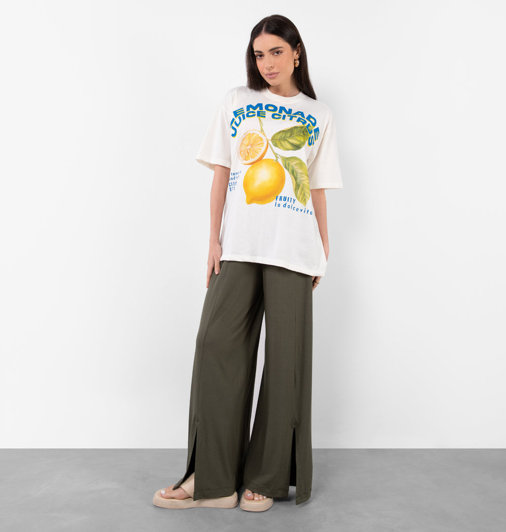 T-shirt Over Estampa Lemonade
