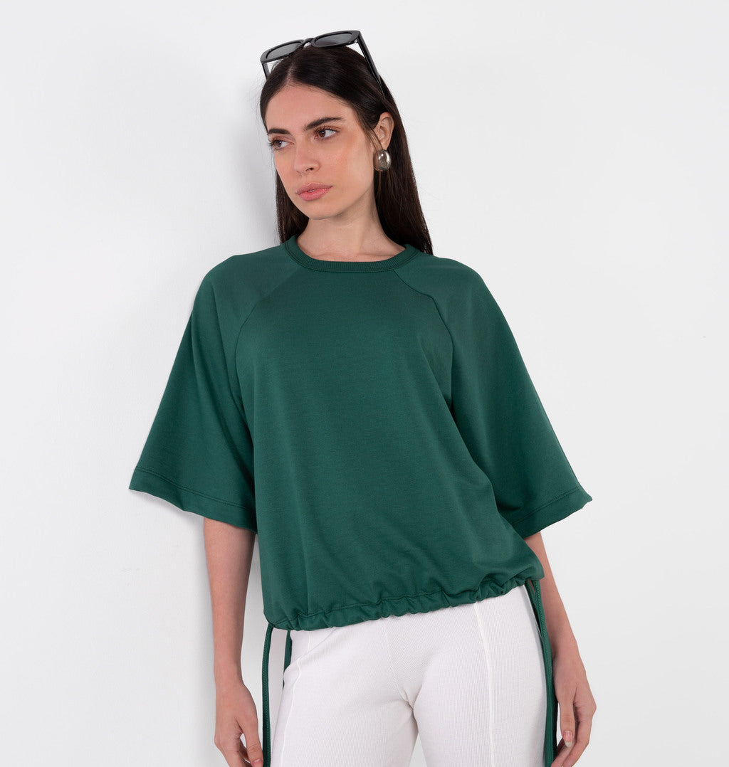 Blusa Com Manga Raglan