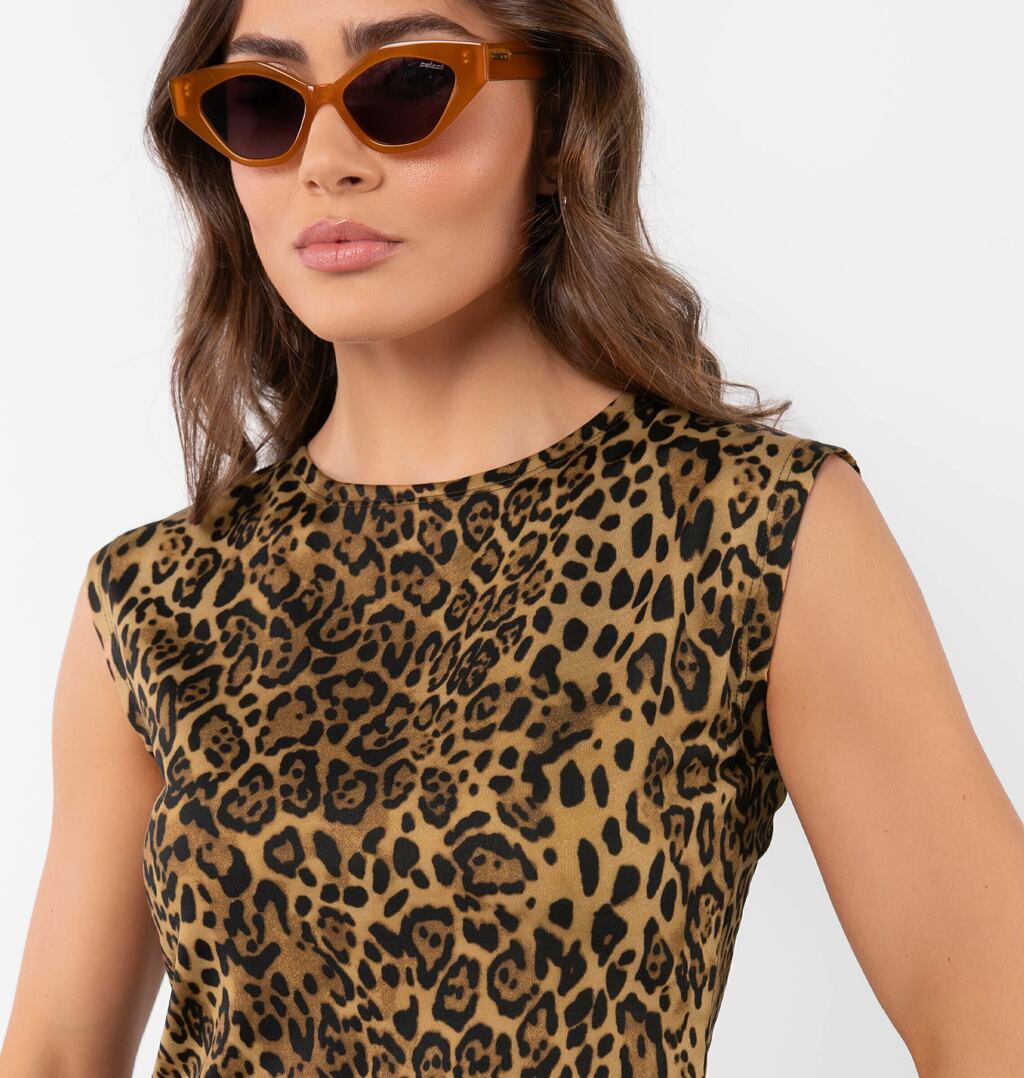 Blusa Animal Print Onça