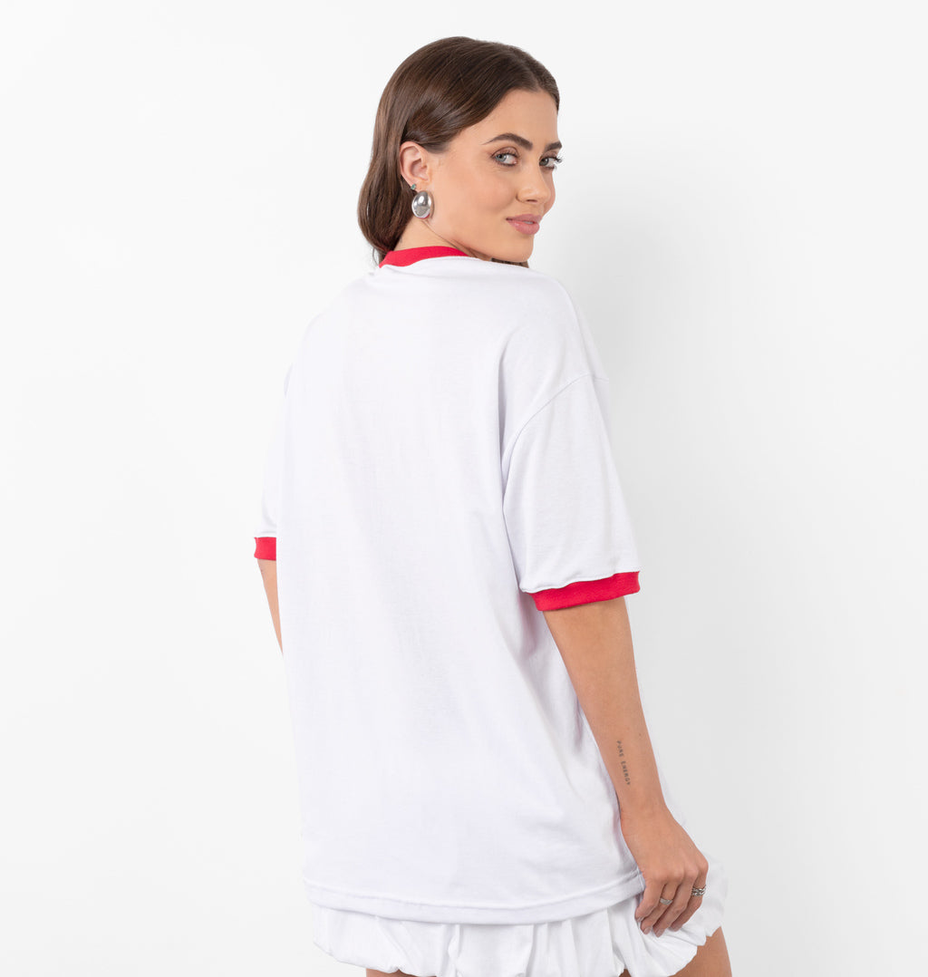 T-shirt Over Estampa Strawberry
