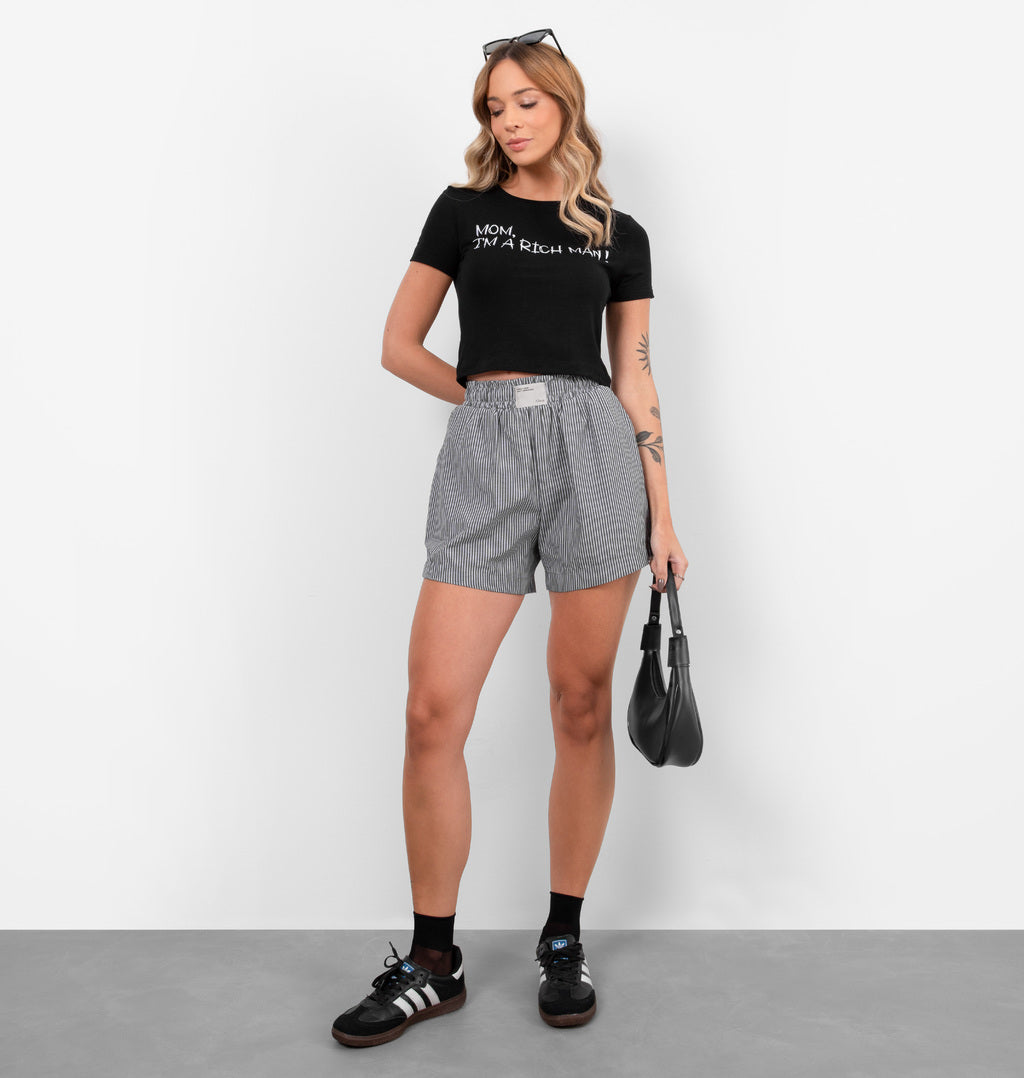 Blusa Baby Tee Lettering Cher