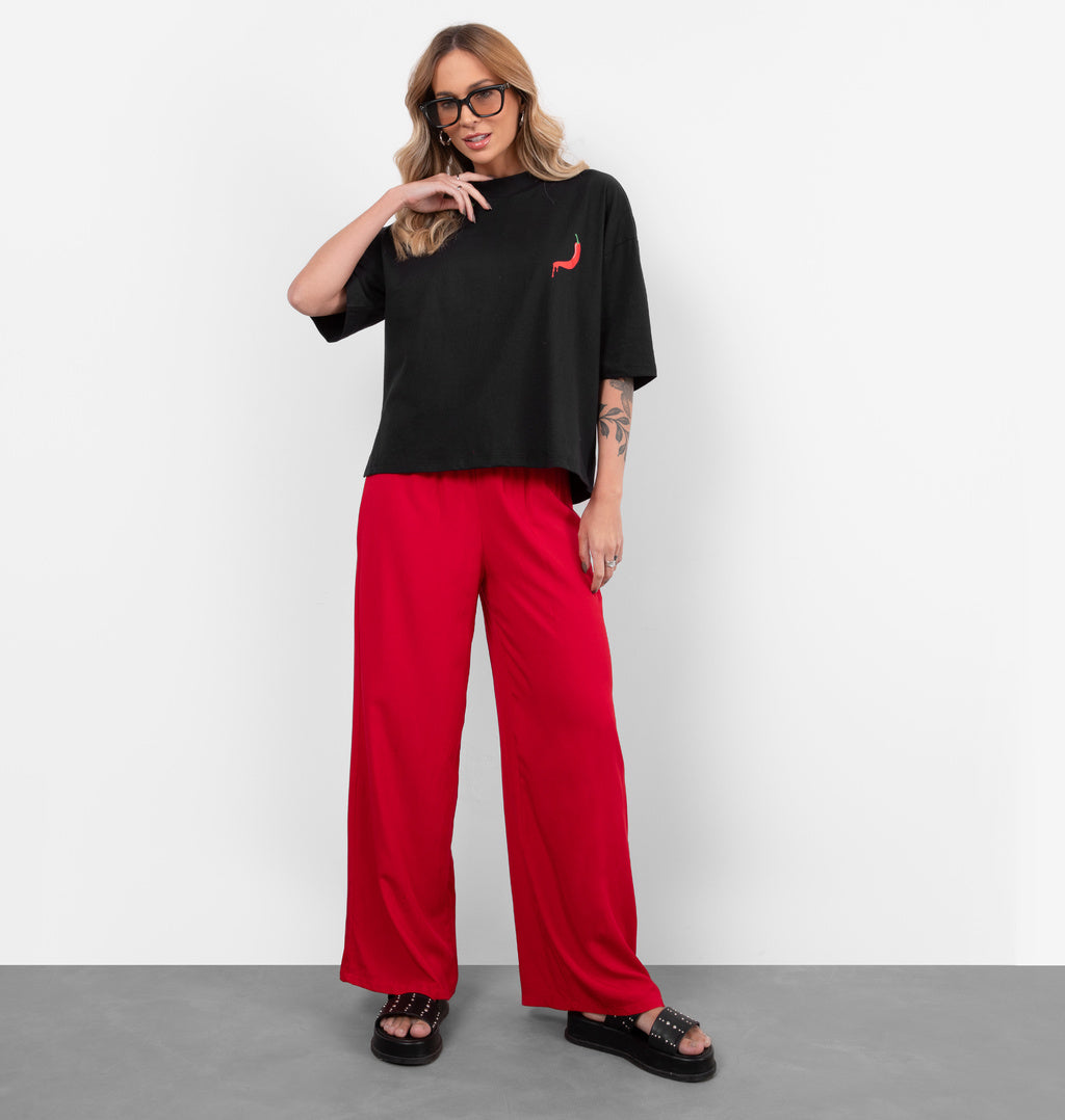 T-shirt Over Estampa Pimenta