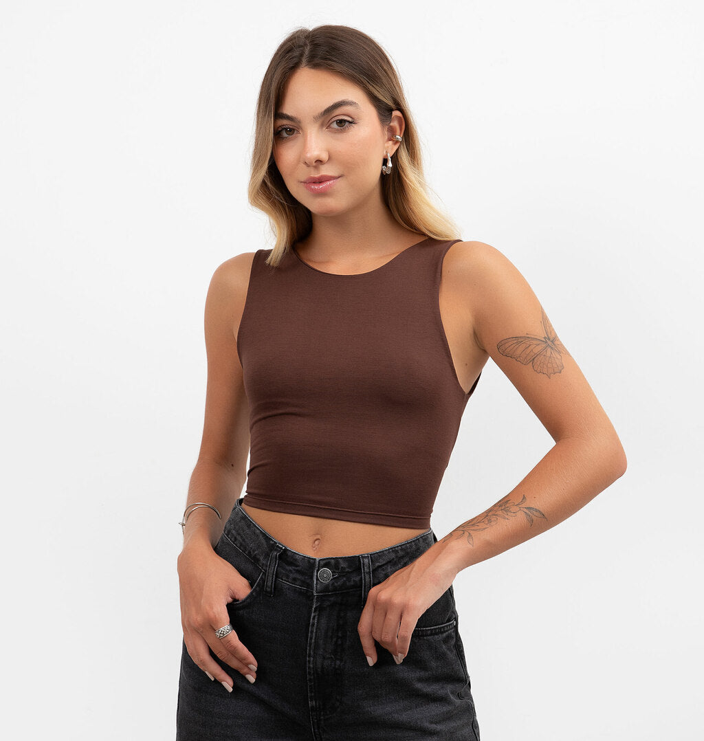 Cropped Com Amarração Nas Costas
