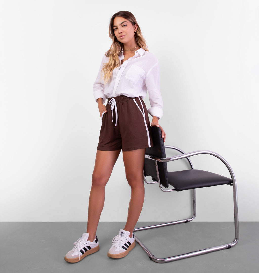 Short Bicolor com Bolsos