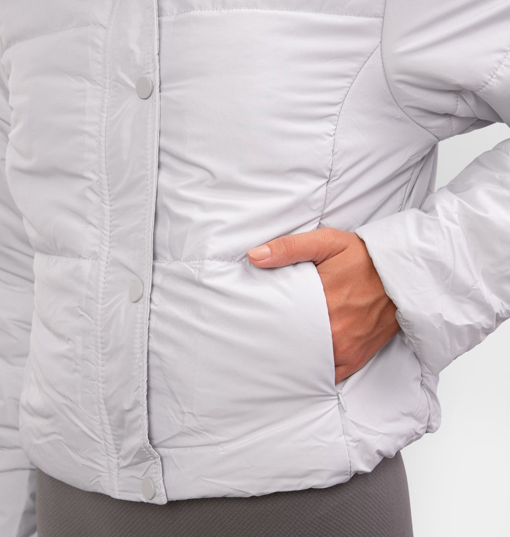 Jaqueta Puffer com Botões e Capuz