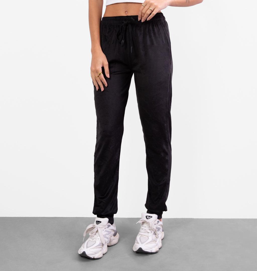 Calça Jogger em Plush com Cordão