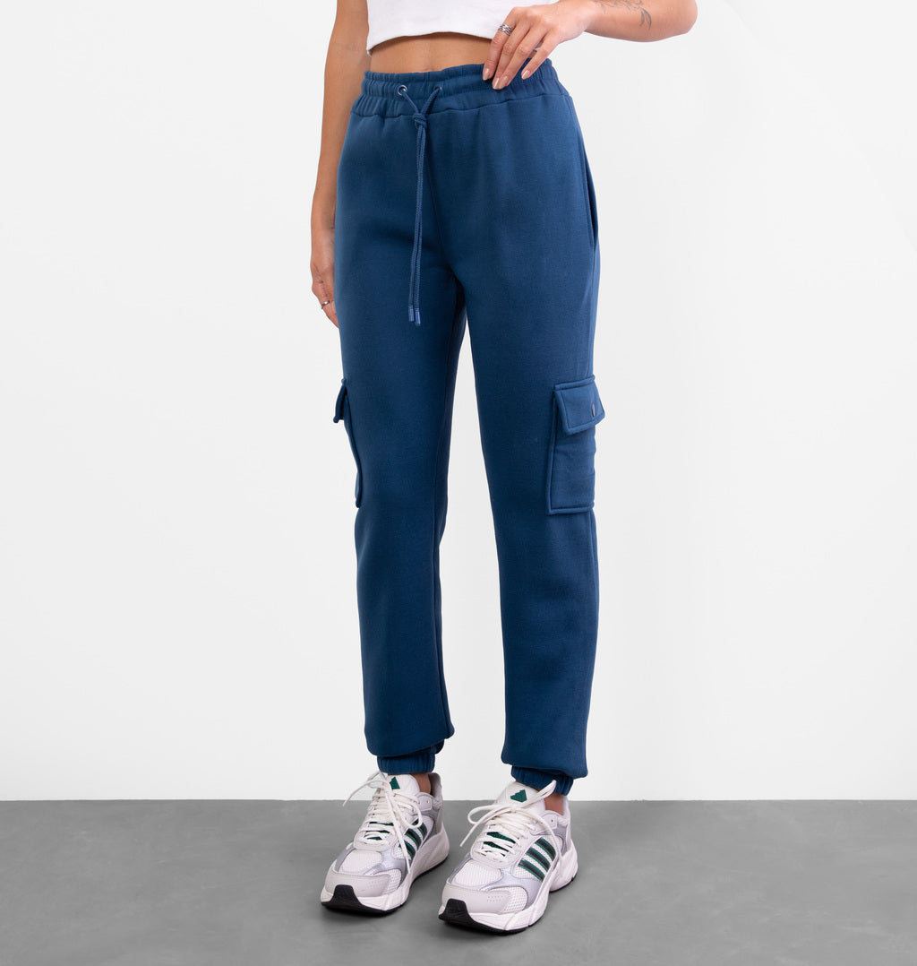 Calça Cargo Peluciada Com Cordão
