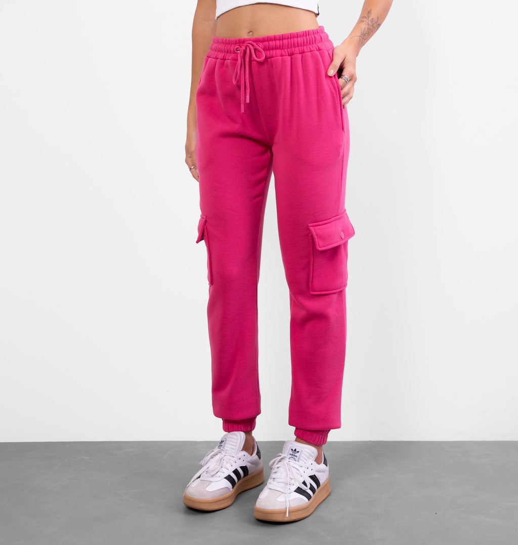 Calça Cargo Peluciada Com Cordão