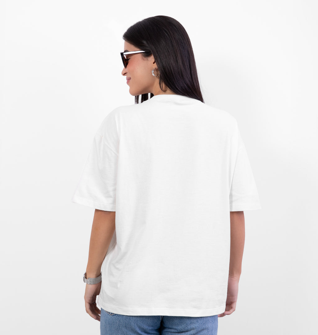 T-shirt em Meia Malha Estampa Teddy