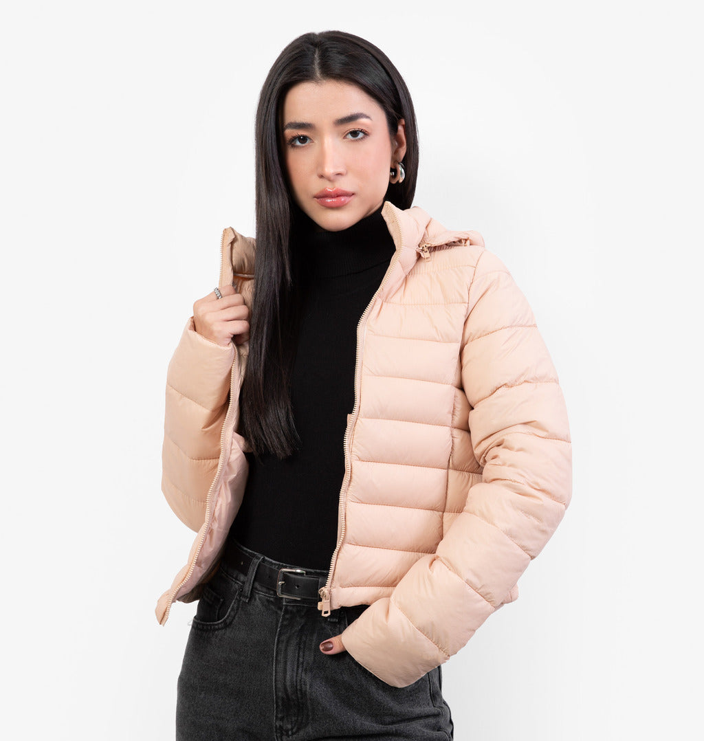 Jaqueta Puffer com Capuz