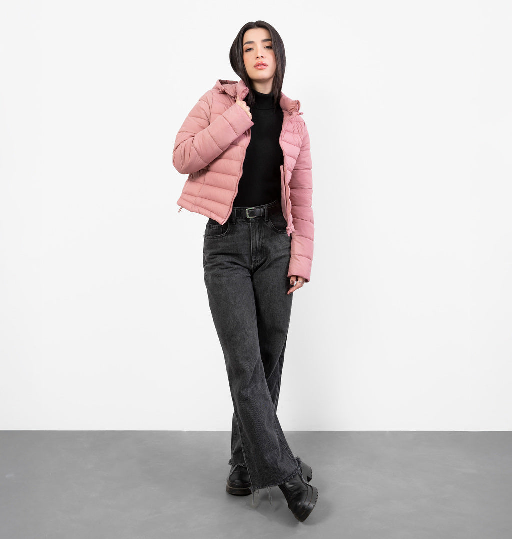 Jaqueta Puffer com Capuz