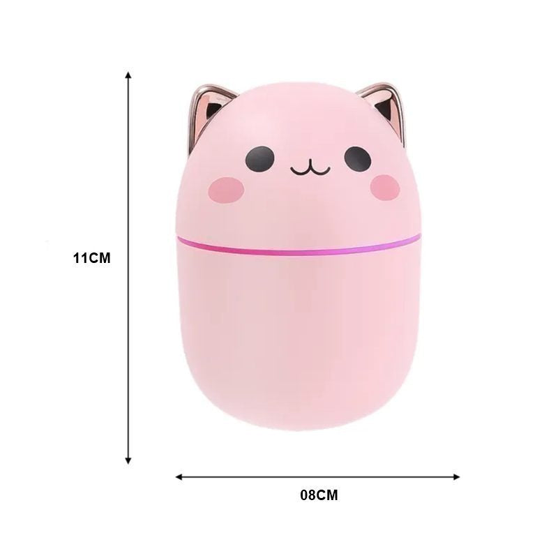 Umidificador Difusor De Ar Climatizador Aromático Gatinho