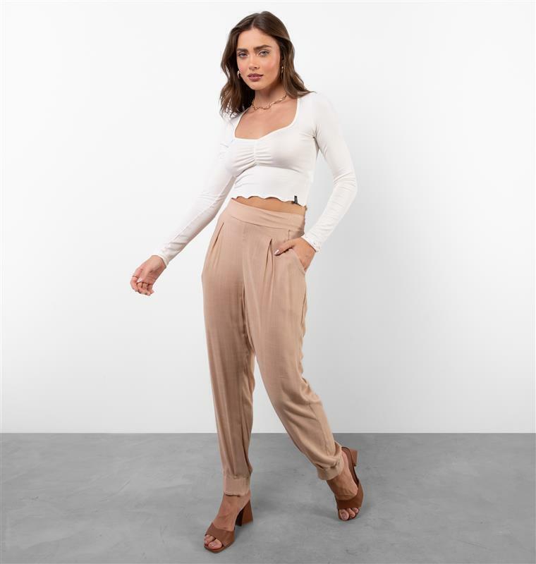 Blusa Decote Quadrado Com Franzido