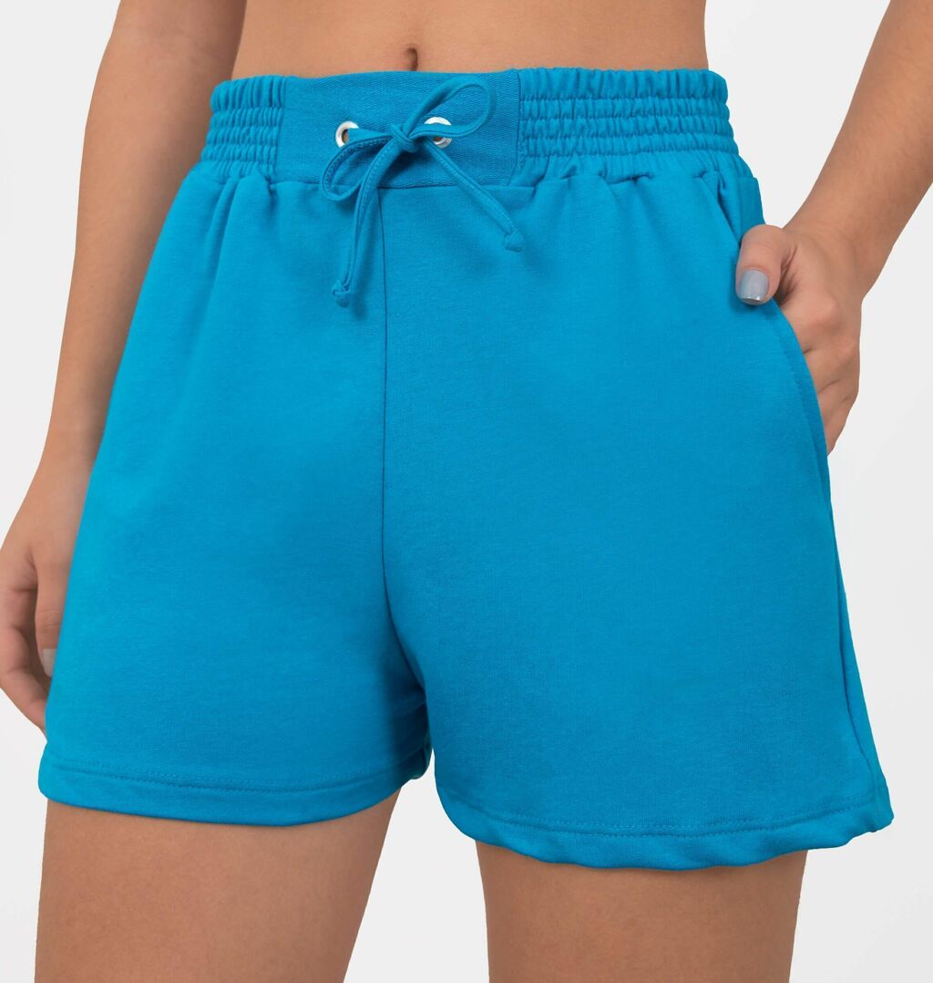 Short Curto Moletinho Com Elástico