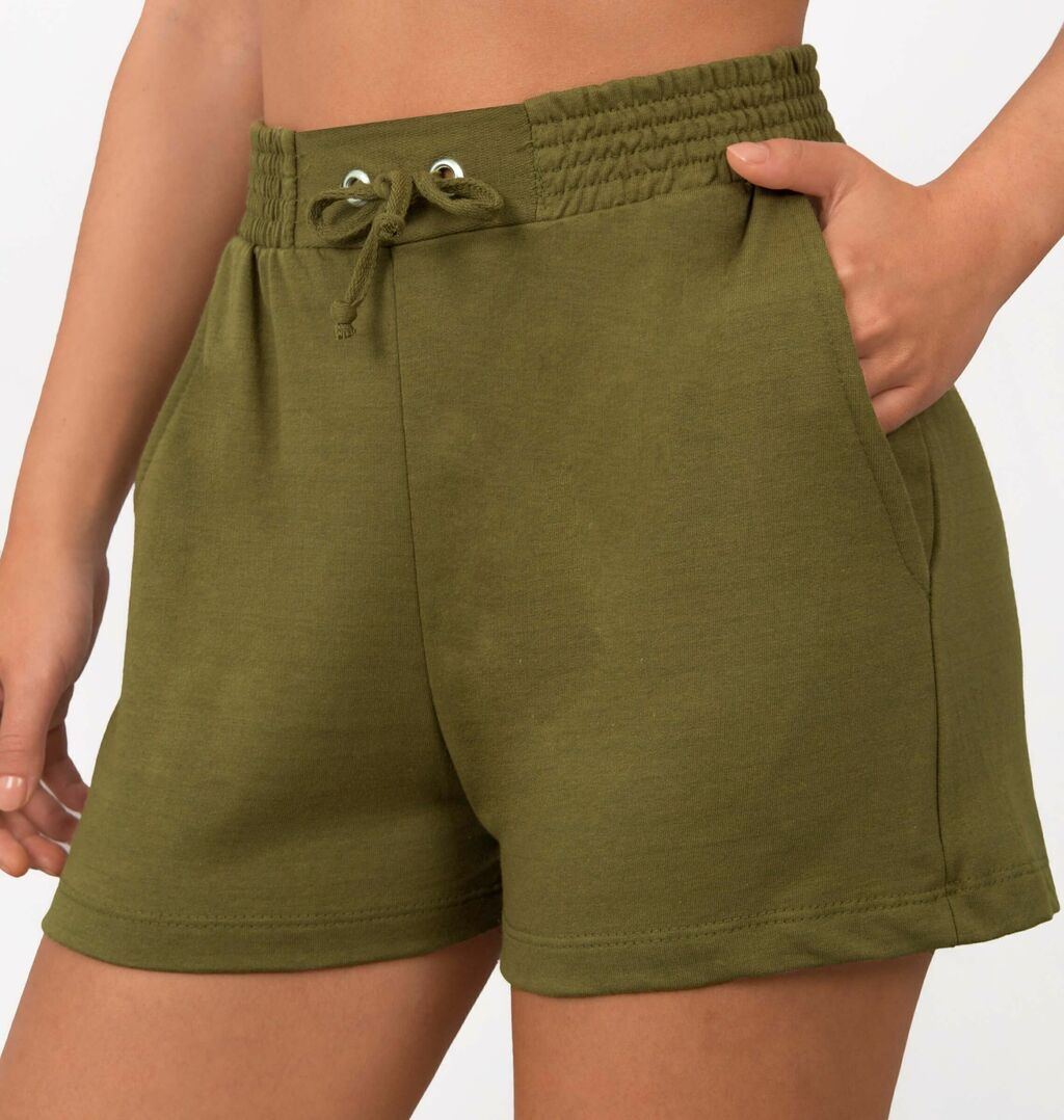 Short Curto Moletinho Com Elástico